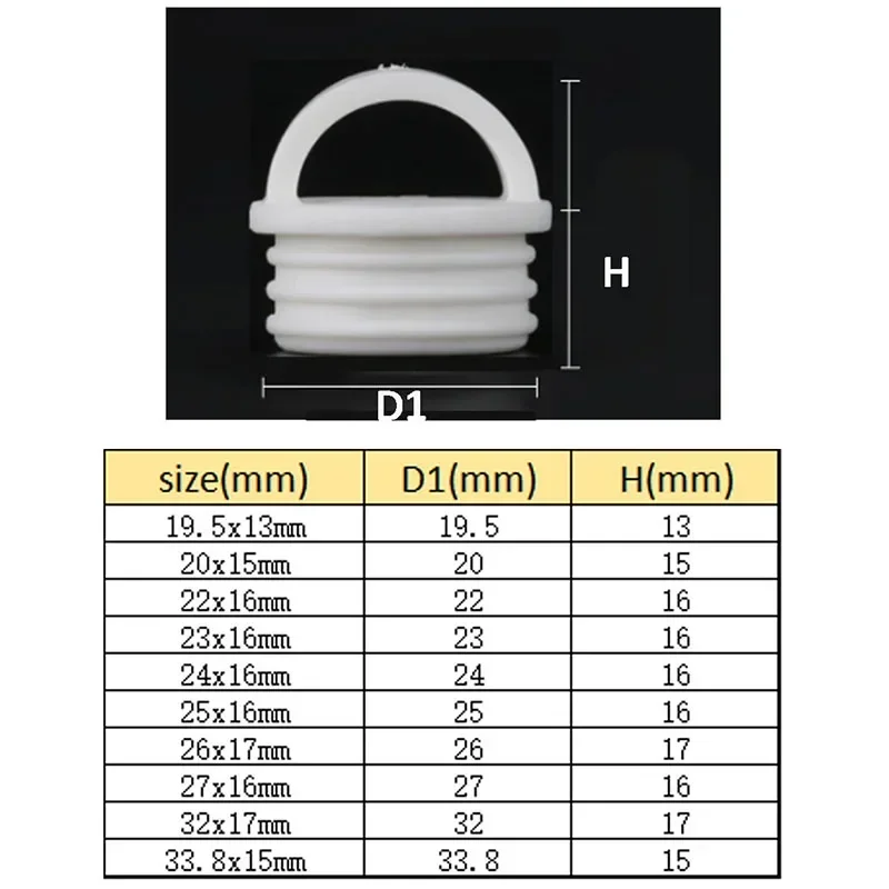 Mop Bucket Drain Stopper White Silicone Plug  Drain Holes Plugs Mop Ucket Drain Outlet Round Bucket plug