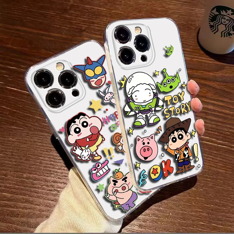 B3 Crayon Shin Chan Soft Case for Tecno Spark 5 AIR 6 GO 7 7T 7P KF6 LD7 KE7 KE5 Pova 2 Camon 16 17P 17 CG7 CG8 BC1 POP 4