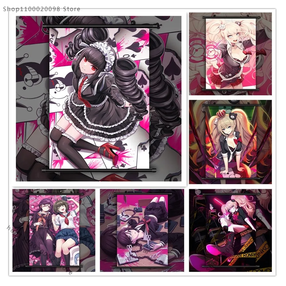 Canvas Painting Anime Danganronpa Ludenberg Junko Touko HD Print Wall Art Poster Scroll Living Kids Room Home Decoration