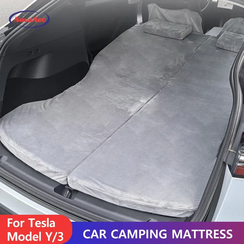 Car Camping Mattress For Tesla Model Y Model 3 High Density MDI Sponge Bed Removable Pad Hardwood Board Support Sleeping Cushion