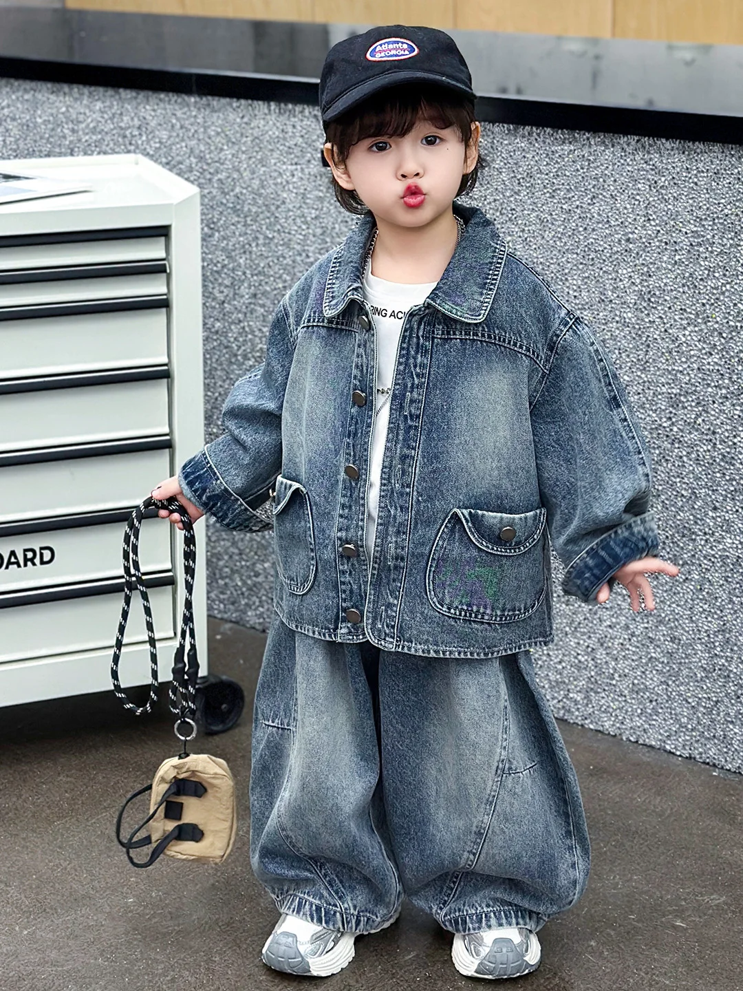 spring-boys'-denim-jacket-loose-fit-kids'-outfit-korean-style-baby-clothes-casual-sportswear-cotton-blend-long-sleeve