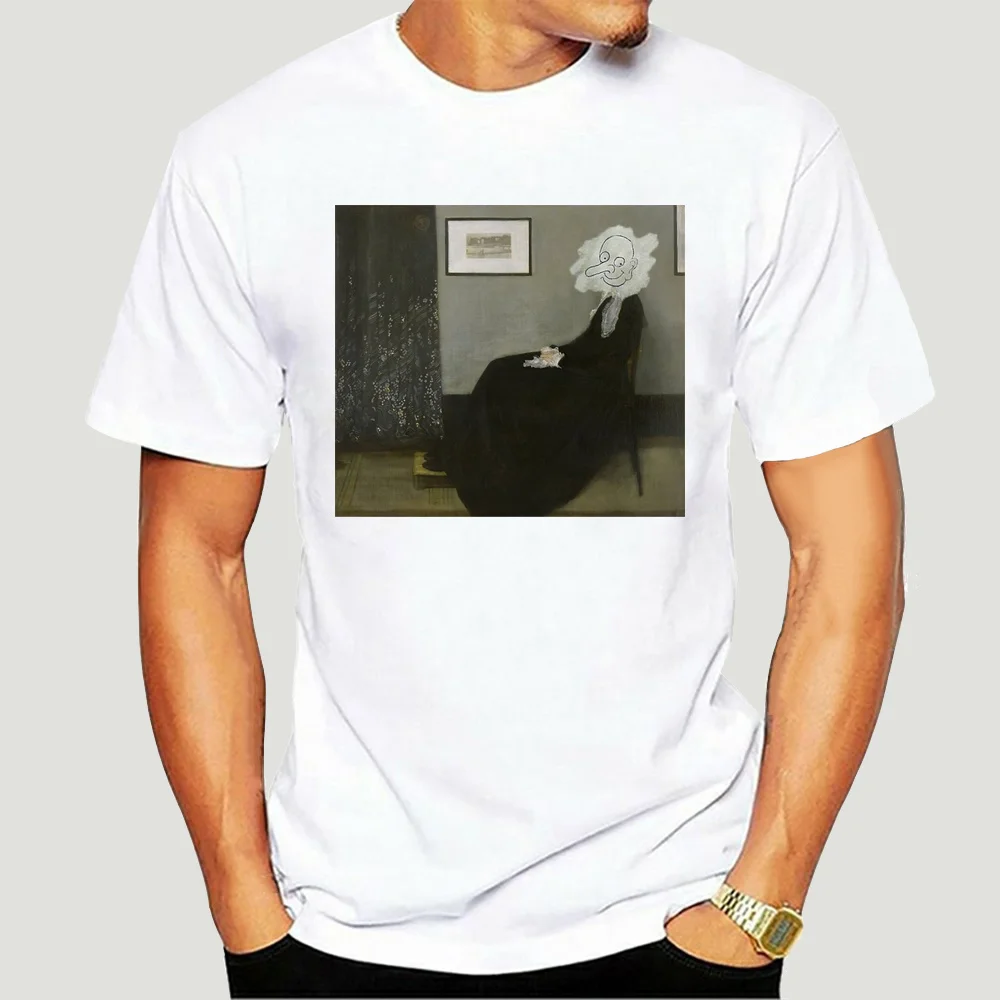 Hot Sale Whistler's Mother Mr. Bean T-shirt Disaster Movie Rowan Atkinson Gallery James Cool Top 100%Cotton Eu Size Tee Shirts