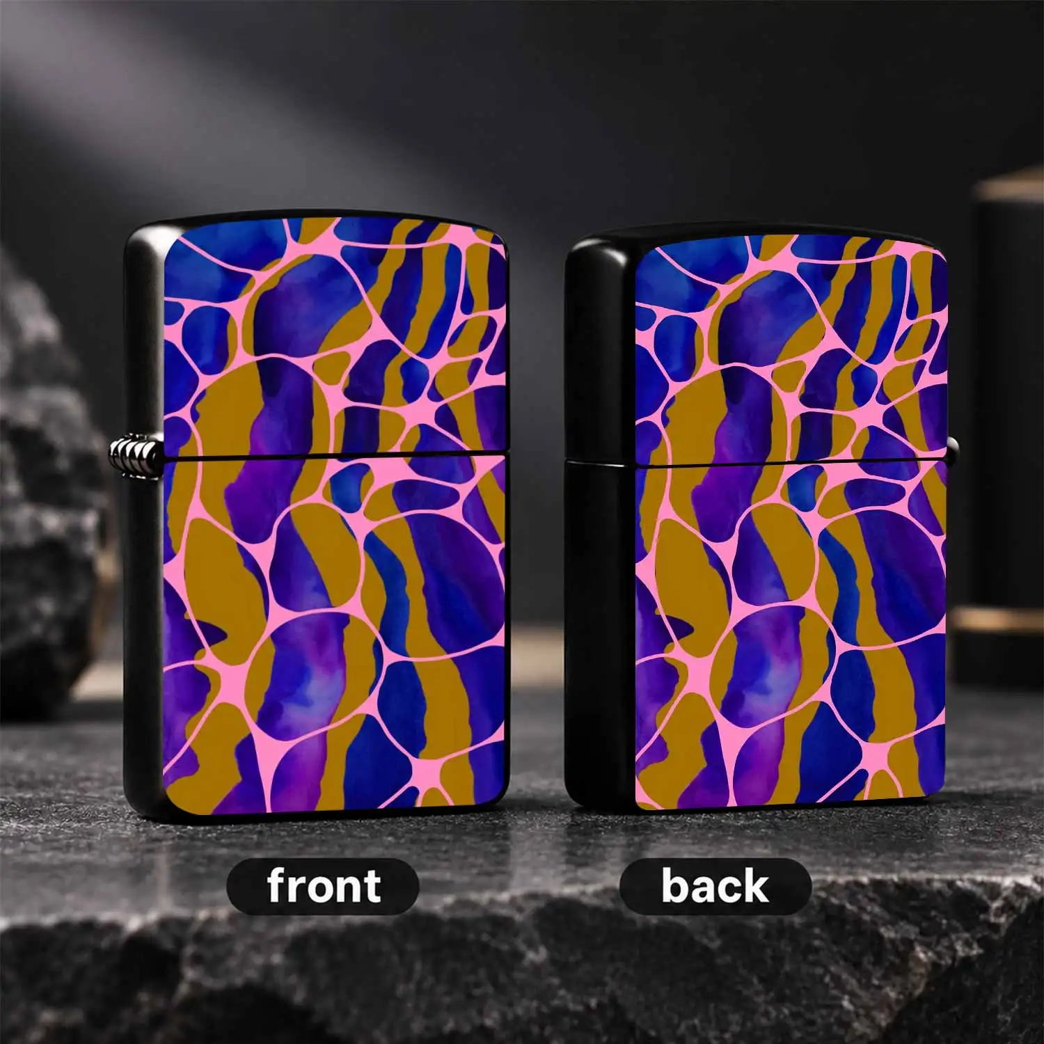 Stylish Abstract Fluid Color Print Lighter, Unique Pink Net Line Art Decor, Portable Trendy Accessory for Daily Use, Party, Camping, Gifting, Delicate Practical Cool Must-Have for All Scenes A Humorous And Interesting Lighter