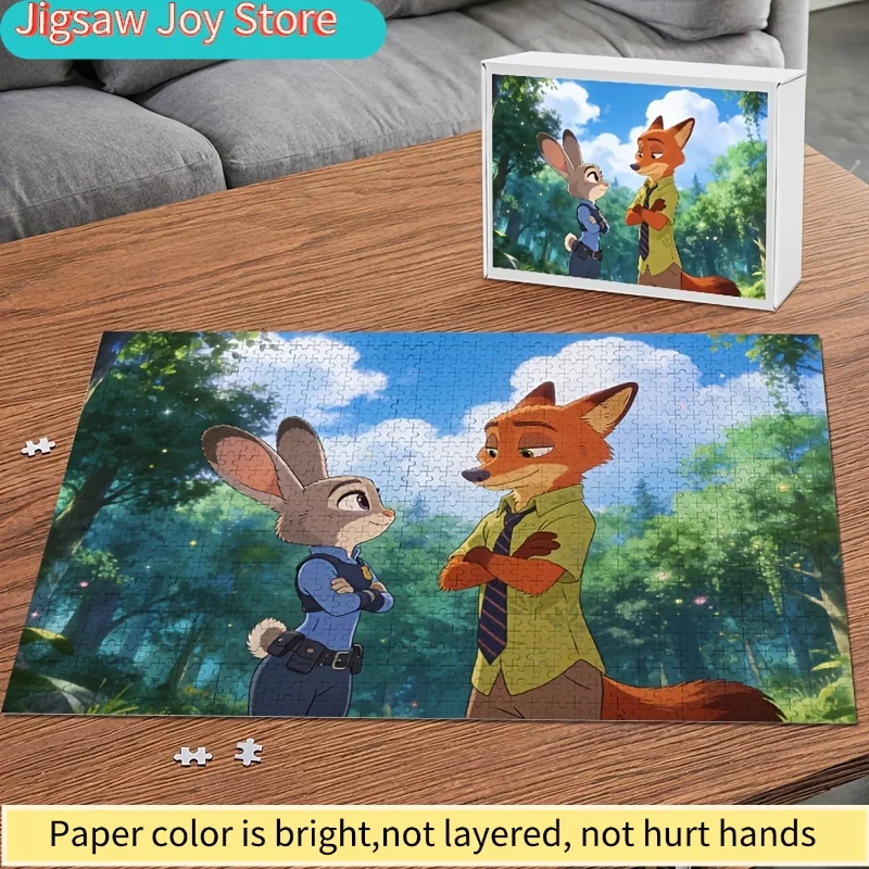 1000 stuks Disney Crazy City Judy Hopps & Nick Wilde puzzel geschikt voor &, doe-het-zelf uitdagende verzamelobject voor woondecoratie, spellen, /V