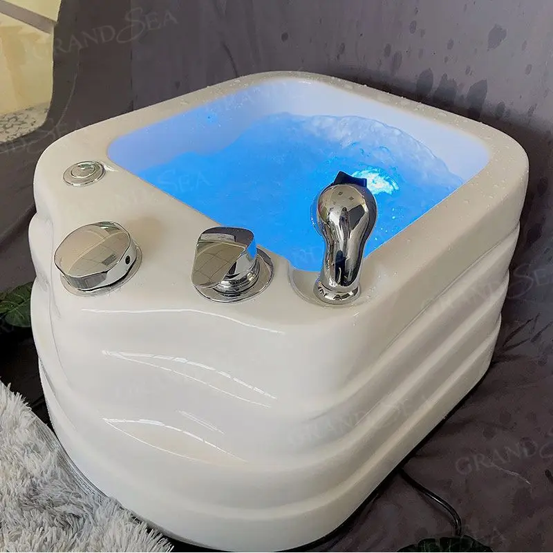 Luxury Foot Spa Bathtub Air Jet Acrylic Massage Foot Bath Ceramic Foot Soaking Bathtub Bathtub Bowl
