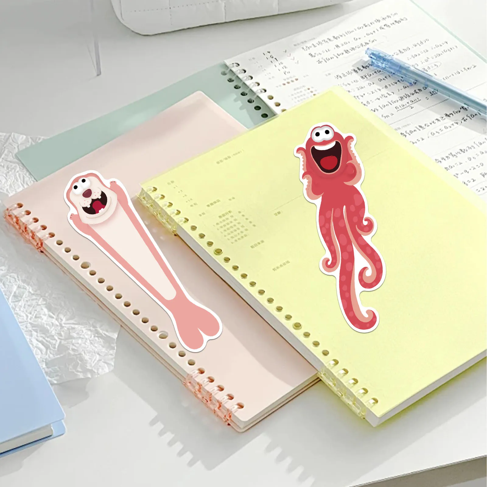 30 قطعة من الإشارات المرجعية على شكل حيوانات كرتونية لتزيين كتب الطالب وبطاقة تسمية للقراءة هدية إبداعية