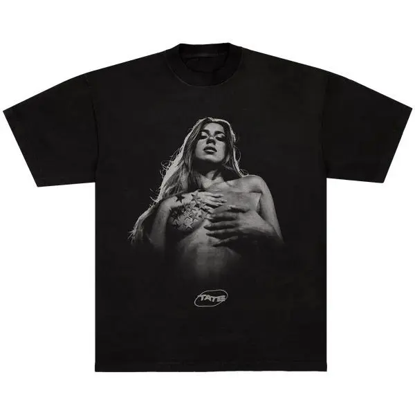 تيت ماكراي أنثى المغنية شارع العليا الرجعية الهيب هوب نمط مطبوعة فضفاضة القطن الخالص قصيرة الأكمام تي شيرت للرجال والنساء