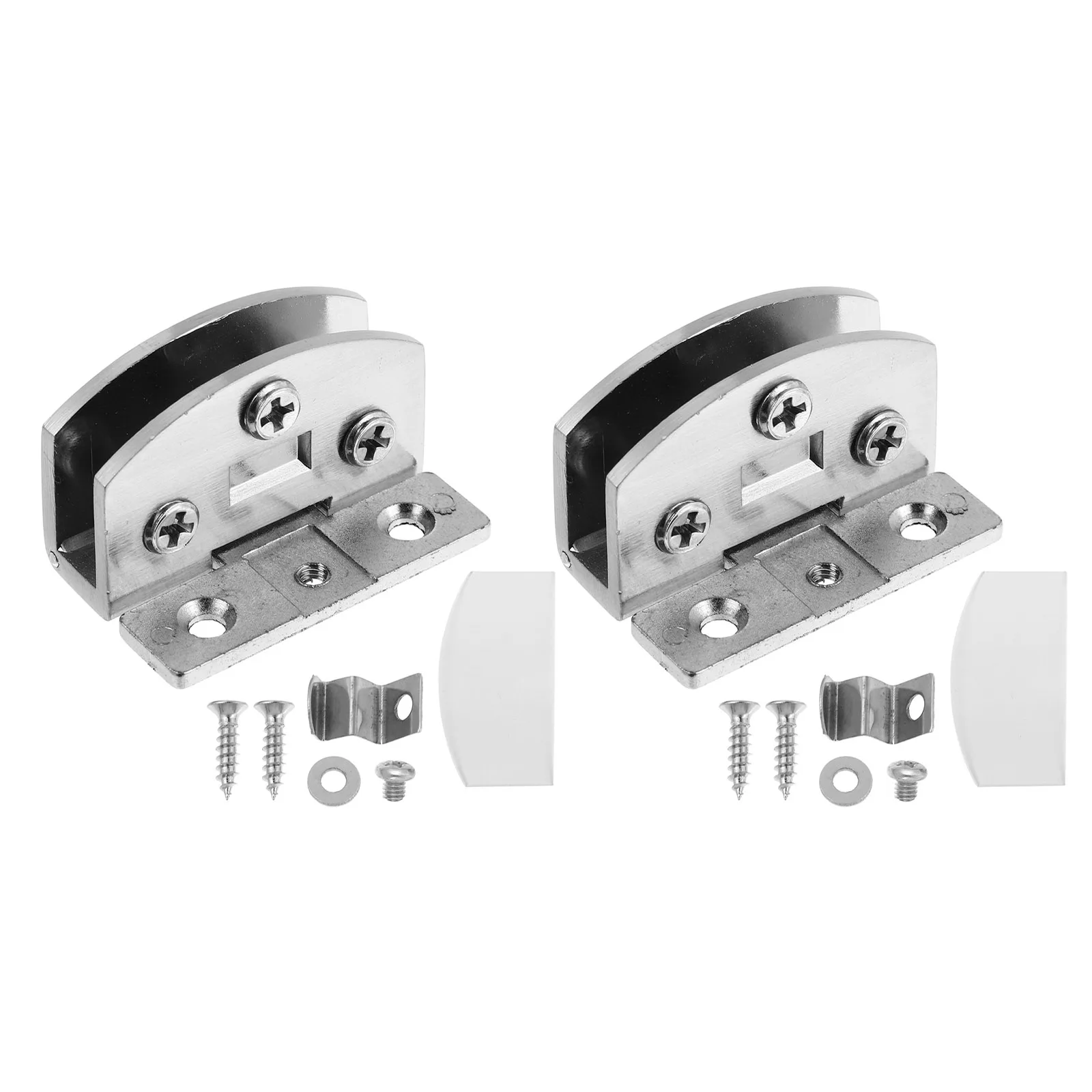 

2pcs Glass Zinc Alloy Cabinet Hinge Non-Perforated Display Wine Cooler Clamp Gate Hinge Multifunctional Door Accessory Durable
