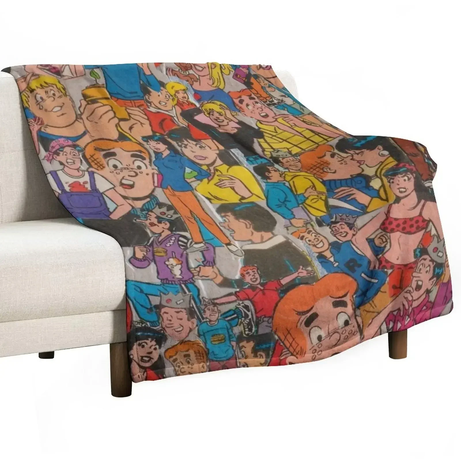 

Archie Comics Collage Throw Blanket Stuffeds Decorative Throw Blankets