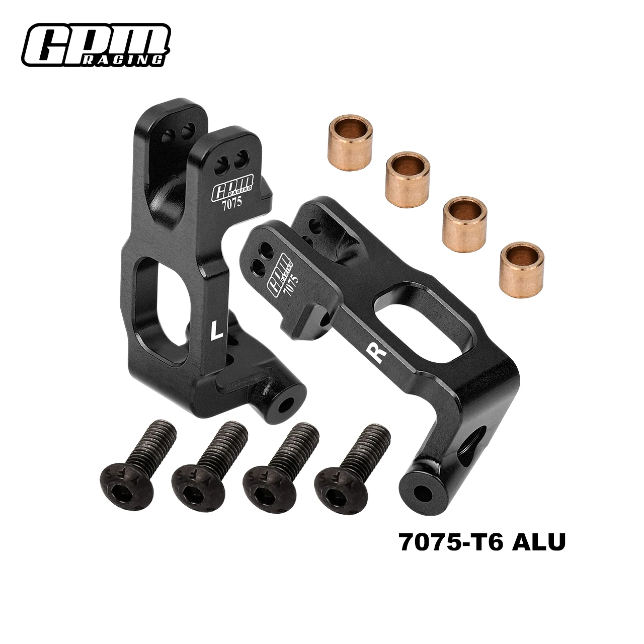 Cubos dianteiros C de liga GPM 7075 para LOSI 1/6 8IGHT-X Lasernut 1/8 8IGHT-XE 8IGHT-XTE LOS04020.LOS04018