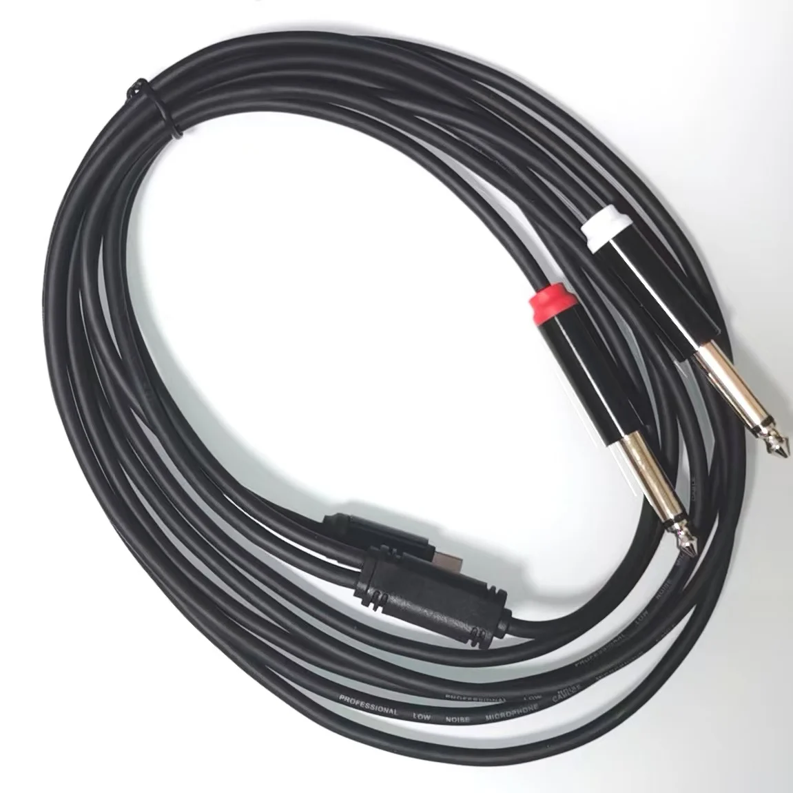 Audio cable with USB Type C To 6.35mm Jack Adapter Audio Cable for Musical instruments, mixers and other electronic equipment