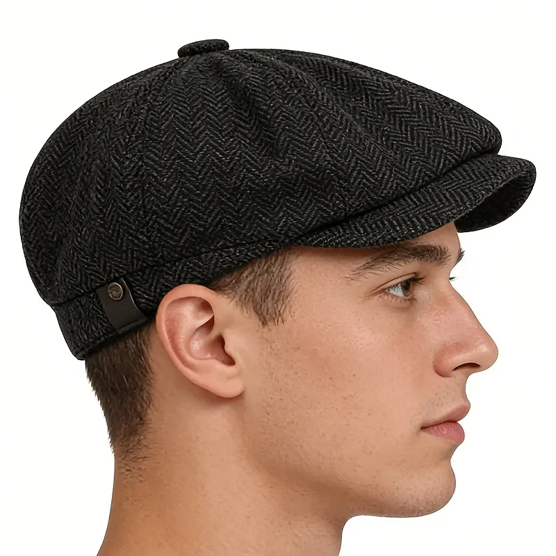 Classic Blinders Caps for Men Peaky Hat Newspaper Hat Shelby Same Style Beret Men's Sunshade Hat Suit Accessories Men's Gifts view 3