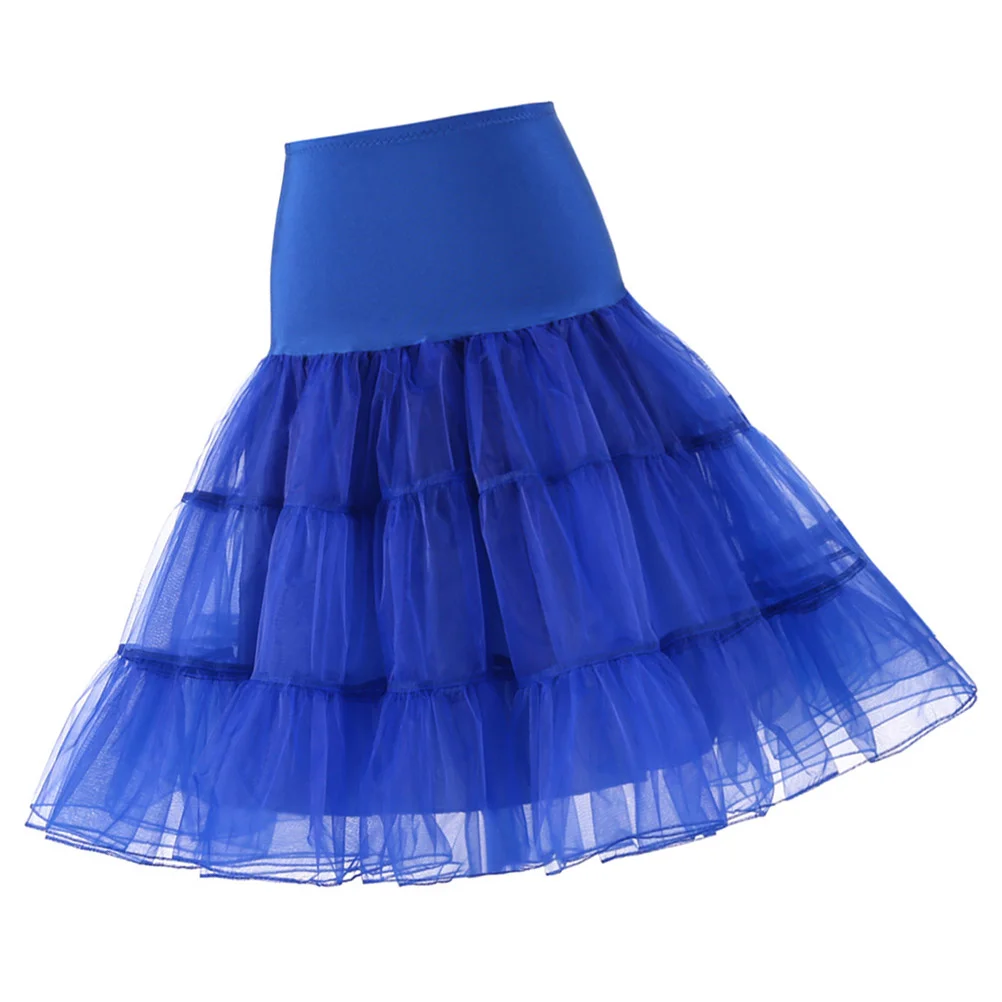 Saia tutu sem argola vestido de renda para mulheres vestidos de crinolina anágua curta vintage