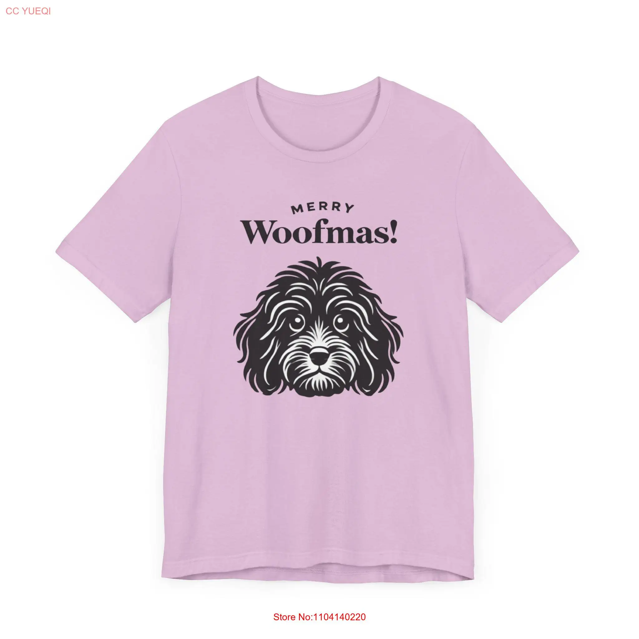 Merry Woofmas Cockapoo Face Holiday T Shirt for Dog Lovers Festive Christmas Poodle Mix Owners and Enthusiasts