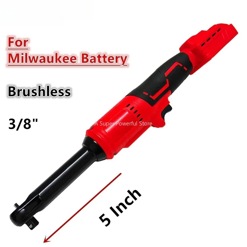 

Бесщеточный ключ с трещоткой 600 нм для батареи Milwaukee 18 В с удлиненной длинной головкой 3/8 "аккумуляторный съемный винт, гайка, электрический инструмент
