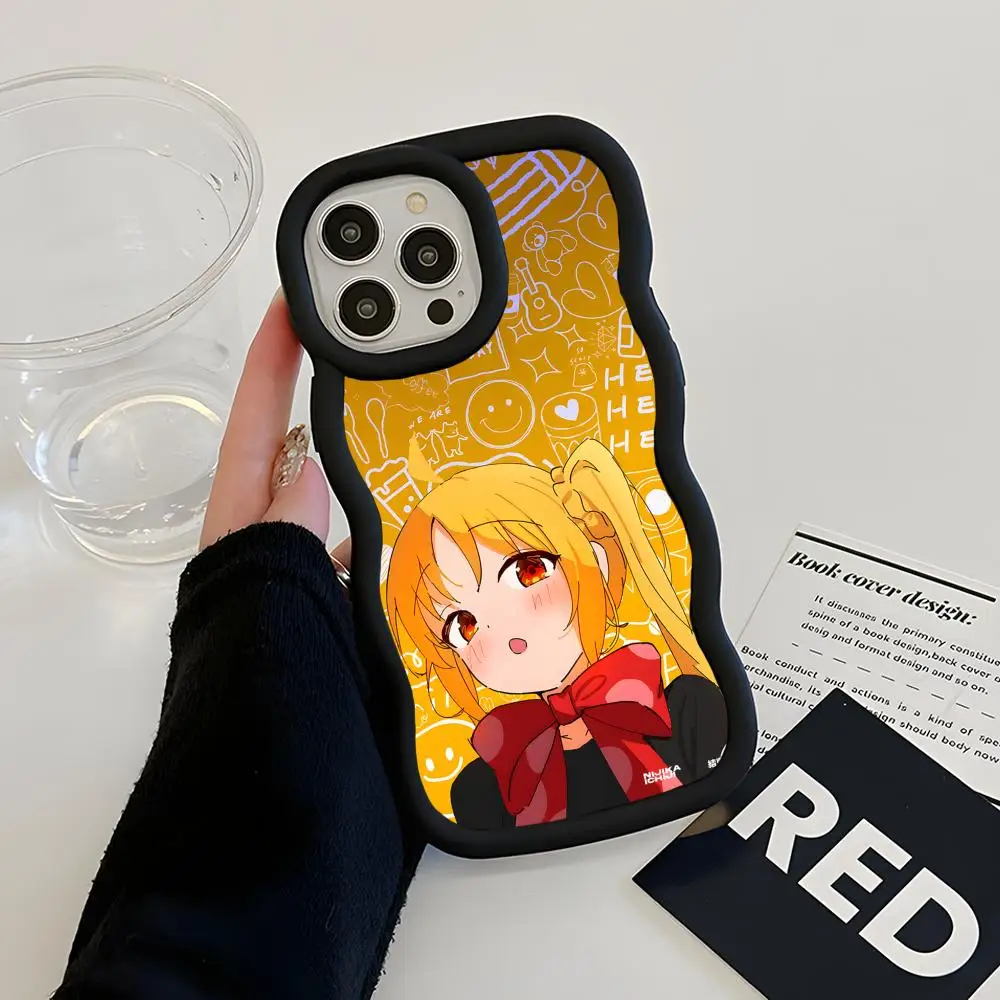 

Bocchi Rock Nijika Ijichi Phone Case for iPhone 17 16 15 14 13 12 11 Air Pro Max Plus Black Soft TPU Wavy Edge Cover