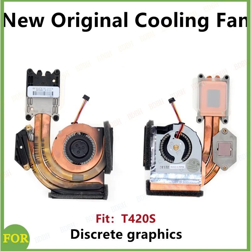 BDBH New Original For Laptop Lenovo Thinkpad T420S Cooling Fan CPU Heatsink Radiator 04W0416 04W0417