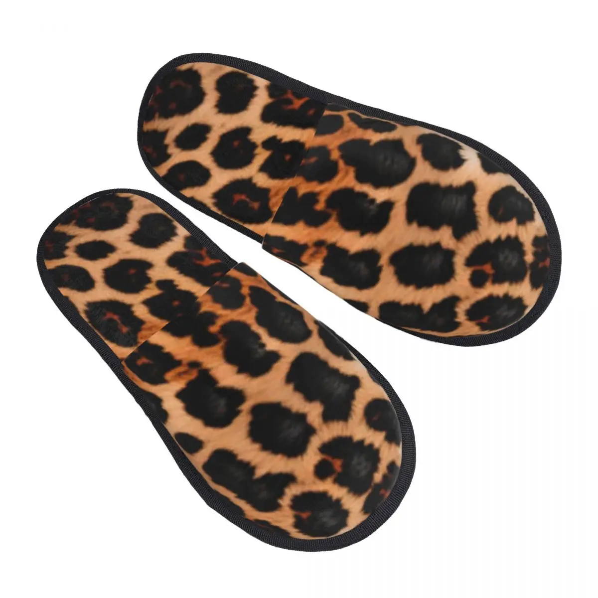 

Leopard Texture Slipper For Women Men Fluffy Winter Warm Slippers Indoor Slippers