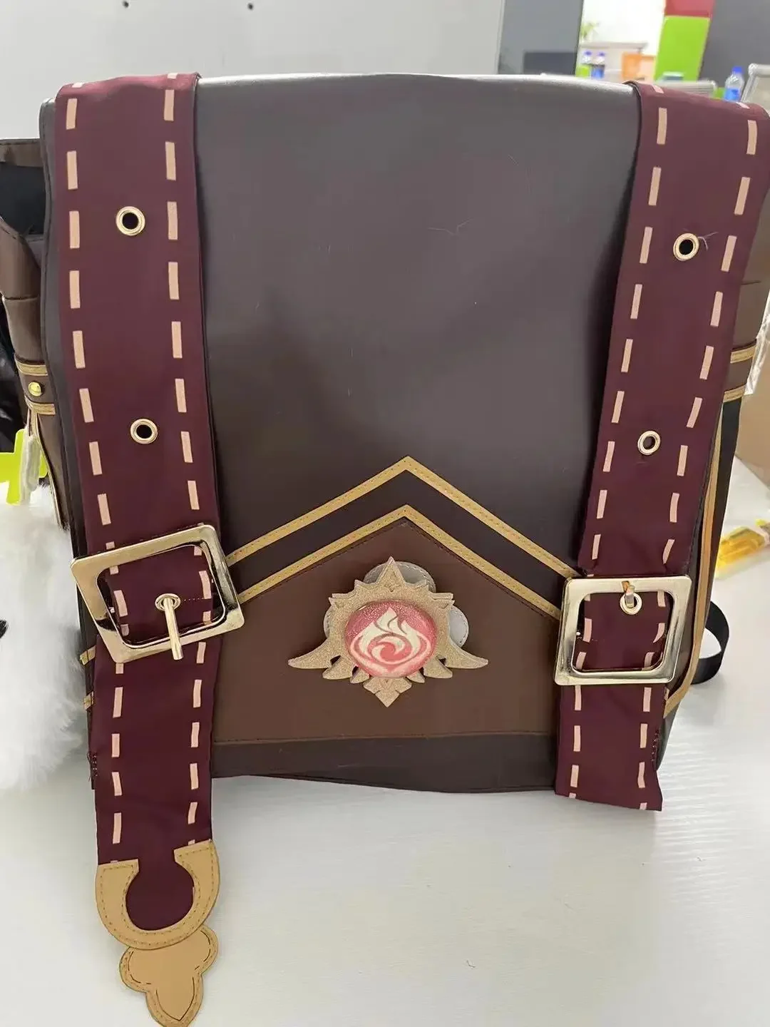Anime Game Genshin Impact Cosplay Klee Backpack Girls Women Backpack Shoulder Bag Pu Leather Loli Backpack Cute Schoolbag kley