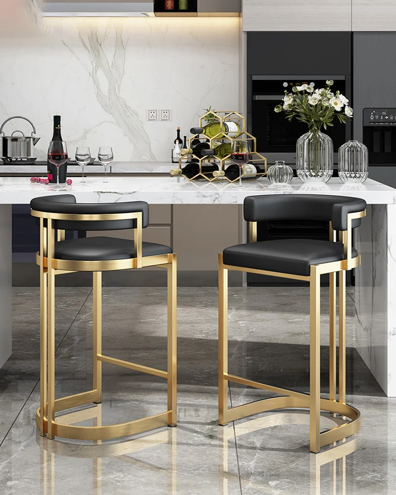 

Front Desk Reception Chair Personalized Bar Chair Nordic Modern Minimalist Home High Chair Back Chair Bar Table for Home