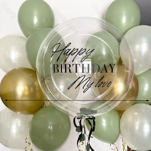 ملصق ذهبي مع اسم مخصص واضح بالونات فقاعة ملصق مخصص لعيد ميلاد زفاف حفلة استحمام عيد الميلاد أفضل 8 بالونات مخصصة للمبيعات بأسماء - رقم 4