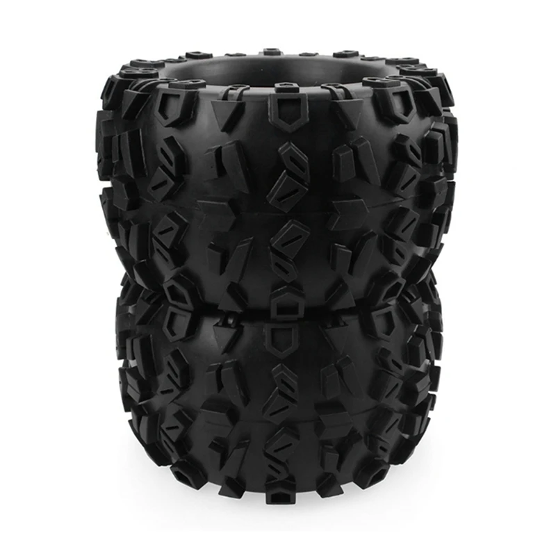 4pcs 1/8 Scale RC Monster Truck Tires and Wheels Set Glued for Traxxas Maxx Tmaxx E-Revo Revo 3.3, JLB Cheetah Monster