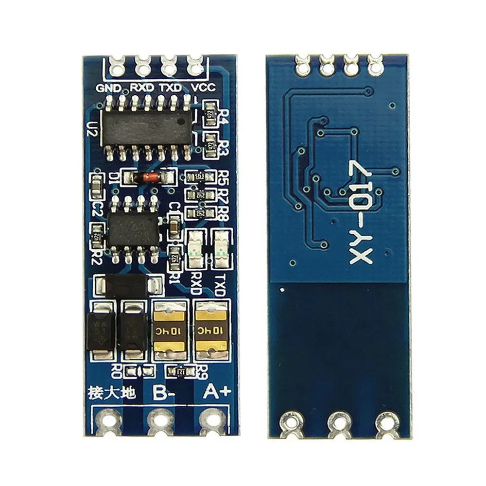 Serial UART Nível Conversão Mútua Hardware Step Down Placa de Carregamento, LED Power, TTL Turn, RS485, 1Pc