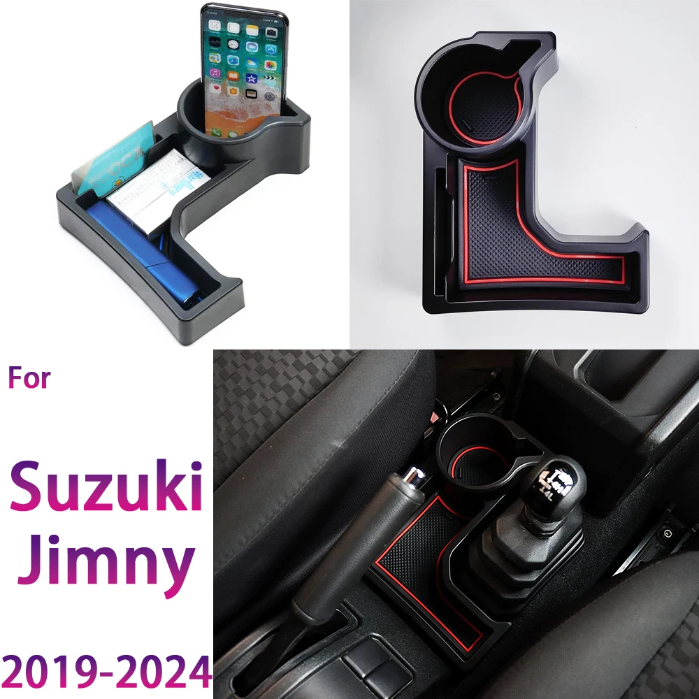 Per Suzuki Jimny JB74 JB64 2024 2023 2022 2021-2019 scatola portaoggetti per cambio auto supporto per telefono per auto accessori per scatole