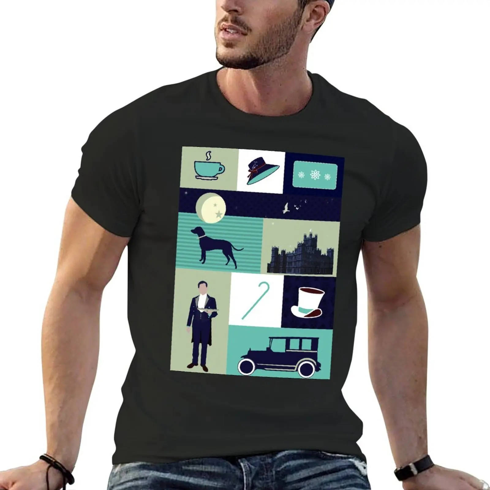 Downton Abbey - Collage T-Shirt blue archive plain luxury clothes men