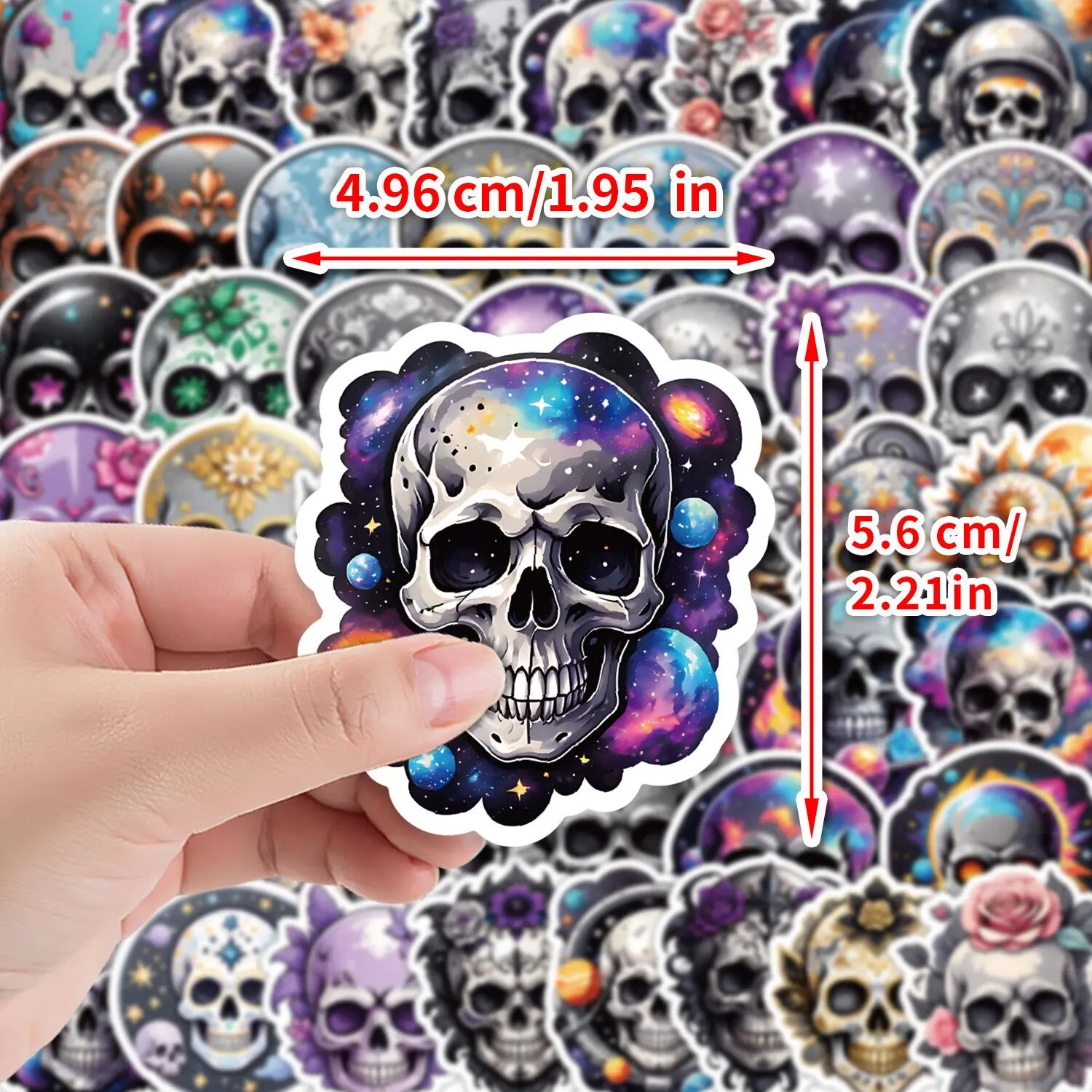 10/50 Stuks Nordic Stijl Horror Skull Graffiti Stickers Waterdichte Skateboard Reiskoffer Telefoon Laptop Bagage Sticker Stickers