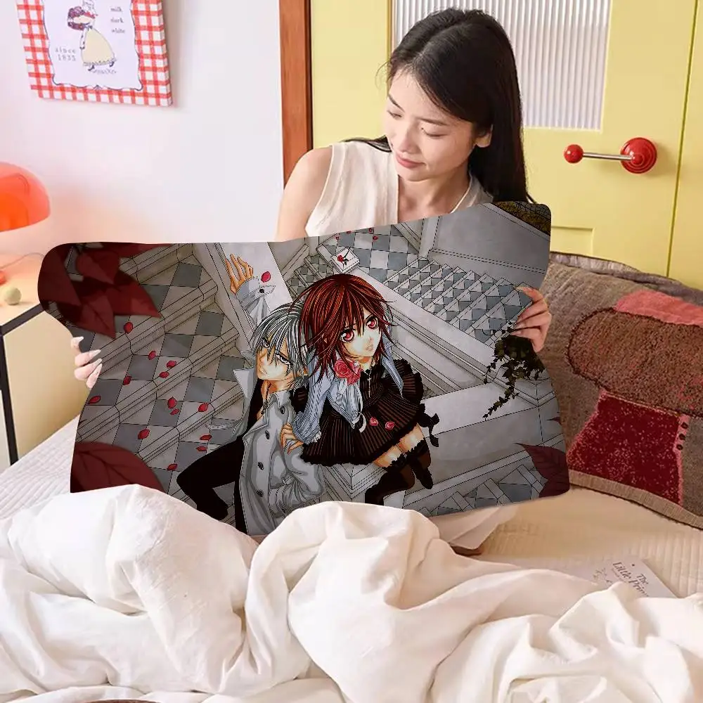 Vampire Knight Anime Quick-Dry Polyester Pillow Towel - Anti-Head Oil & Odor-Resistant for Adult Daily Use