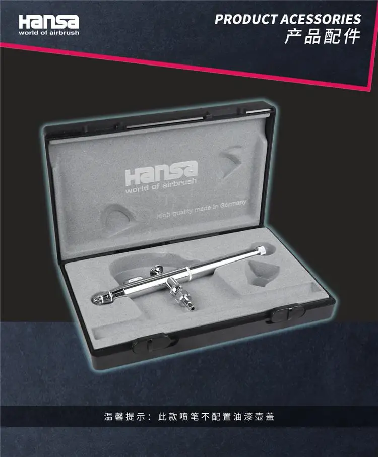 Harder & Steenbeck Aerografo Airbrush 211814 Topline Hansa 181,chrome 0.2mm 1ml High Quality Assembly Model Tools