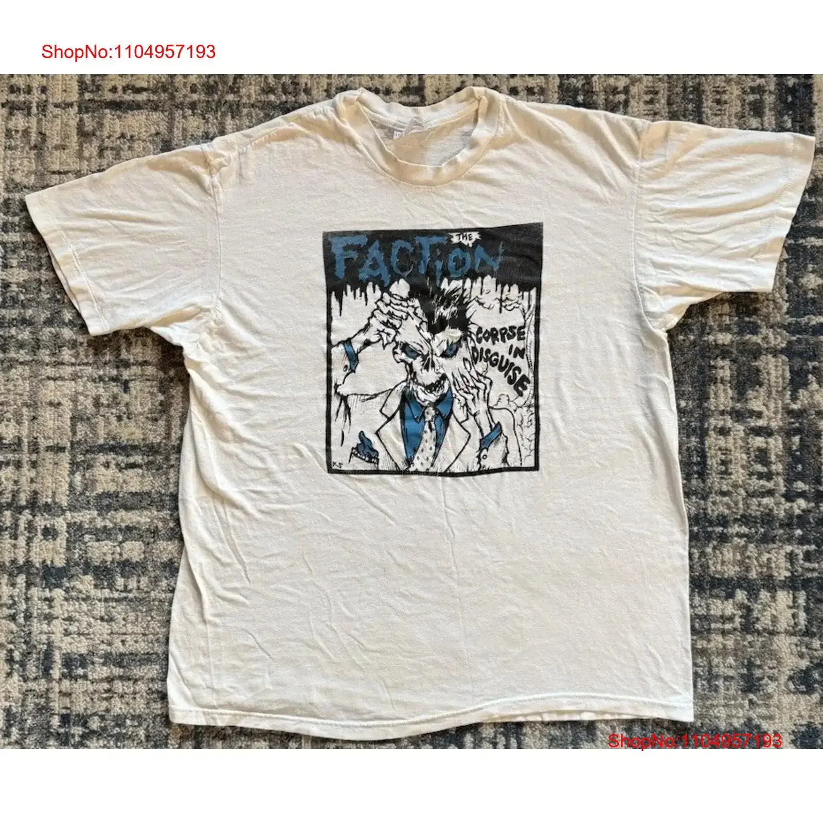 تي شيرت كلاسيكي 1984 The Faction Corpse In Disguise تي شيرت XL Skate Punk JFA Caballero عتيق جرافيك مغسول موضة ناعمة قابلة للتنفس