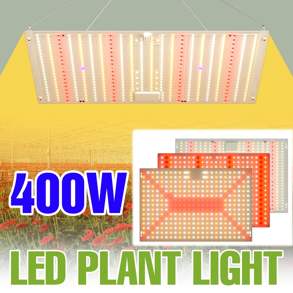 

400 Вт светодиодный полный спектр квантовой доски светильник для выращивания растений комнатная тепличная палатка в горшках цветы выращивание заполняющее освещение вилка европейского/американского стандарта