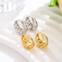 HECHENG, Zircon Metal Earrings for Women Glossy Shiny Waterdrop Earrings Fashion Statement Jewelry Party Gift