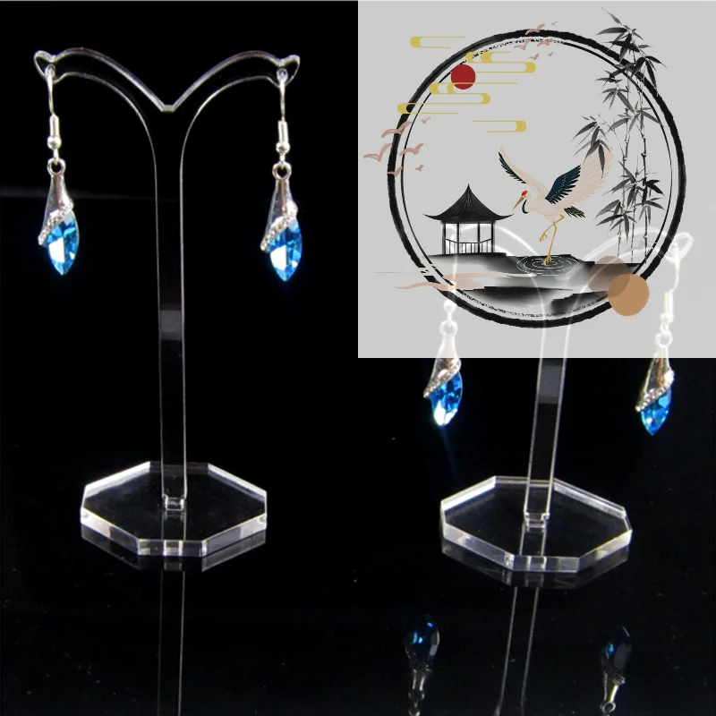 

Acrylic Stud Dangle Earrings Display Rack Stand Jewelry Hanger Organize Holder