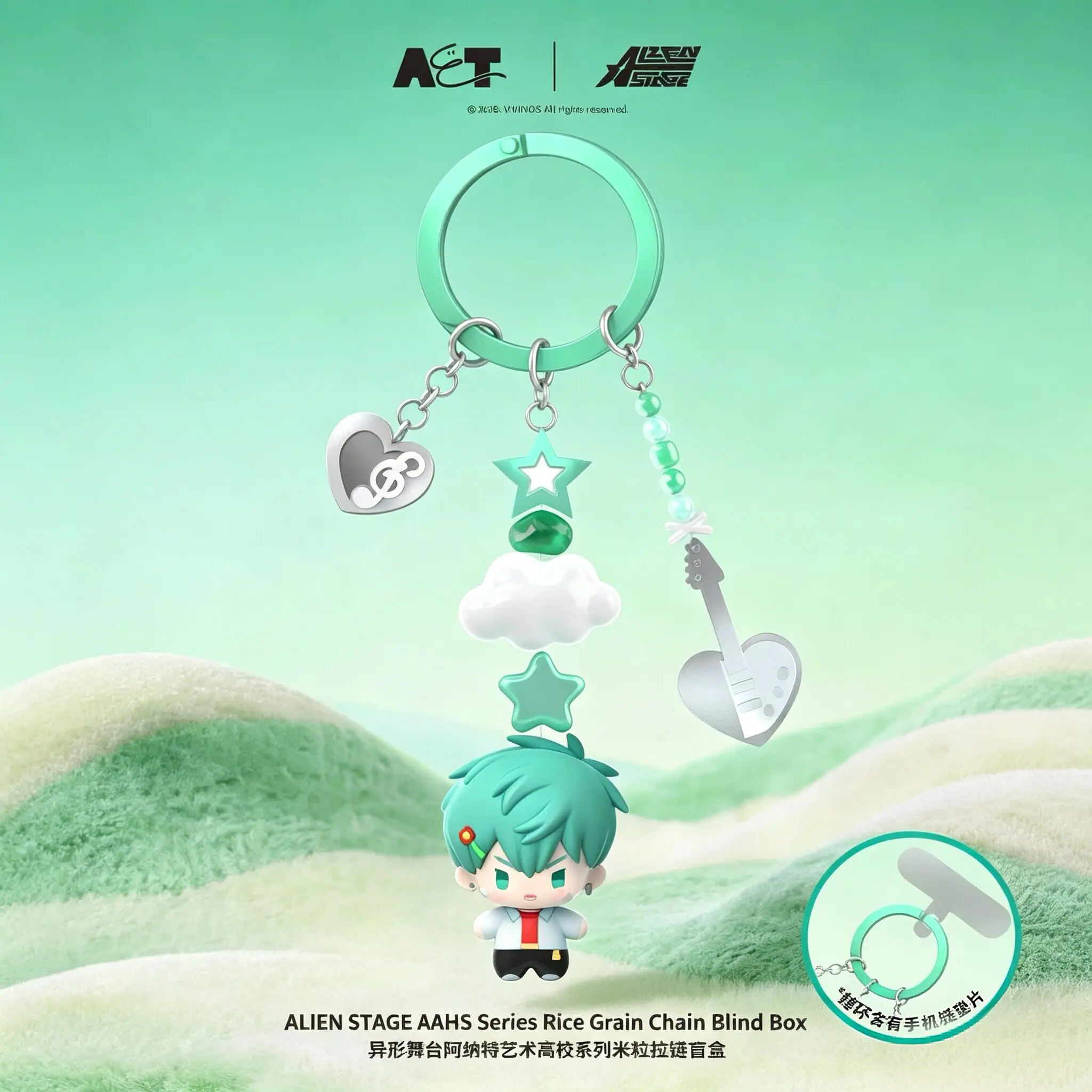 New Genuine Manyu Fan Alien Stage Anart Art High School Series Miki Pendant Keychain Blind Box Birthday Gifts Fans Trendy Toy view 3