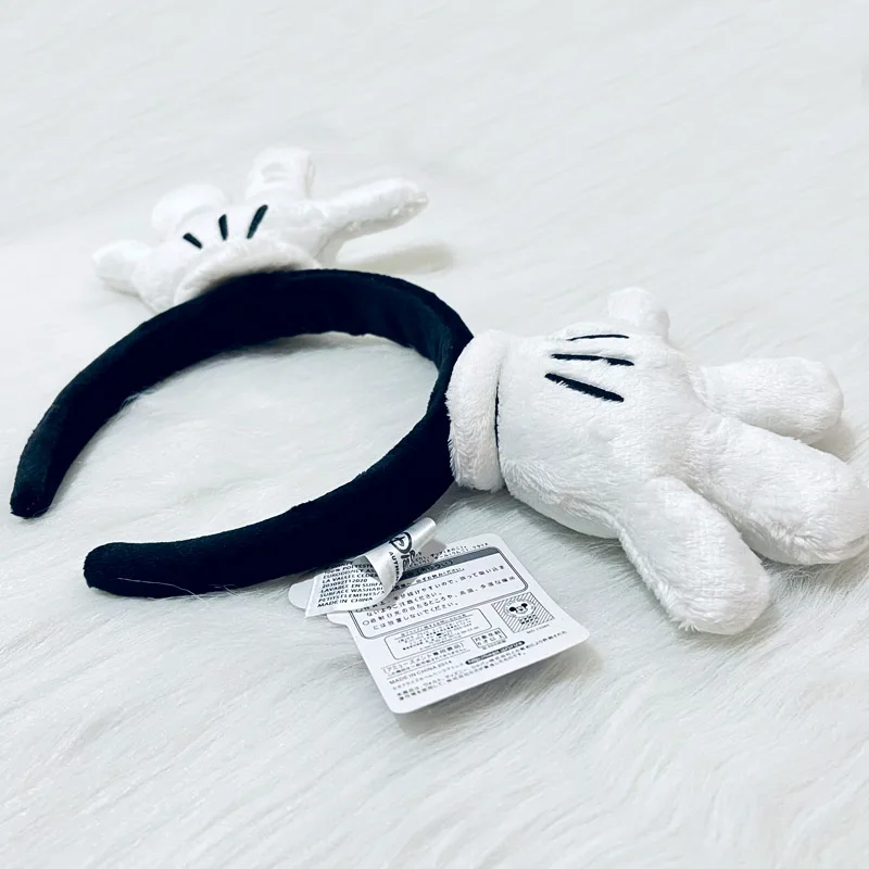 Disney Mickey Hand pałąk Hairhoop kaczor Donald Foot śliczne klasyczne Disneyland Cartoon pluszowe Mickey Mouse pałąk kobiety nakrycia głowy