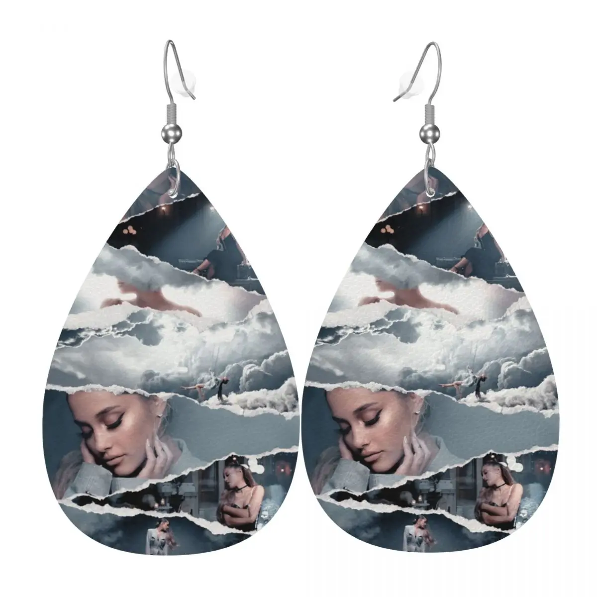 Custom G-Grande A-Ariana Dangle Drop Earrings Leather Earrings for Women Fashion Hot Singer For Party
