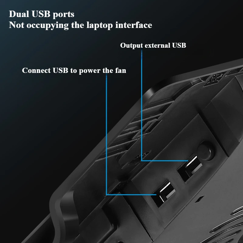 Laptop Cooling Base Is Suitable for 10 Inch/17 Inch Notebook Coolers with Adjustable Lifting and Strong Wind Power