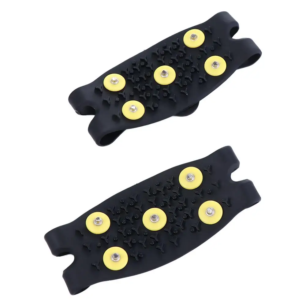 GROUND-Gripping STEEL Studs น้ําแข็งและหิมะสภาพอากาศรองเท้า Grips รองเท้า Spikes ครอบคลุม Antiskid รองเท้า Anti SLIP ICE Gripper