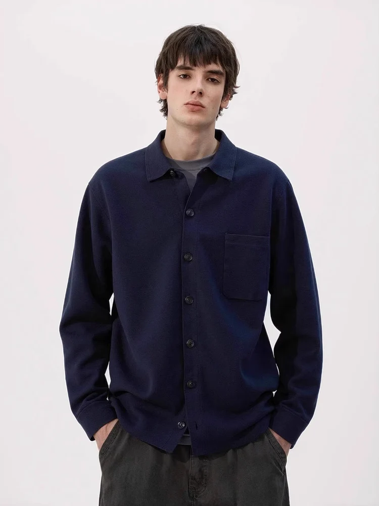 

Вязаный кардиган в рубчик, повседневный, для мужчин и женщин, осенне-зимняя одежда, длинный рукав, свободный крой, двойное вязание, свитер