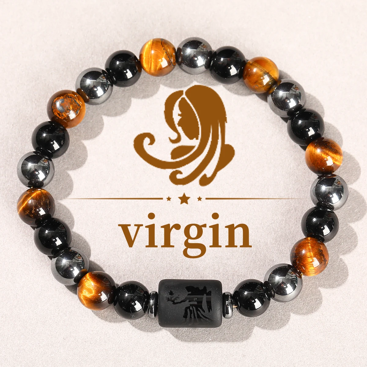 جديد 12 أساور زودياك الحجر الطبيعي السرطان العذراء ليو الميزان سوار الأزواج هدايا الصداقة أساور مجوهرات pulsera hombre