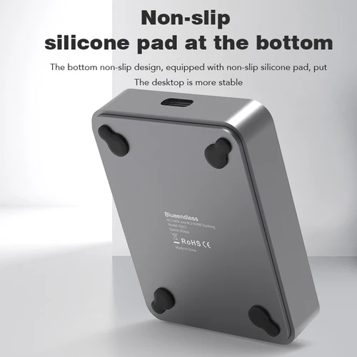 Imagen 2 del producto Estación de acoplamiento Blueendless m2 nvme M key usb m 2 USB C SSD caja NVME y NGFF hdd SSD estación de acoplamiento sólida