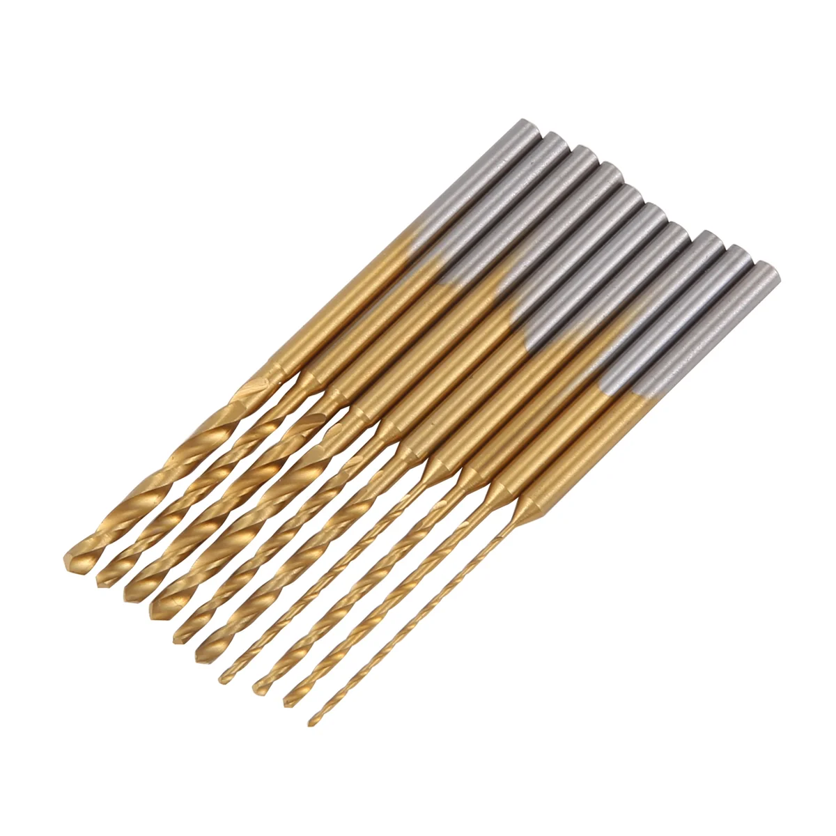 T79C Micro-Twist Drill Bit Set - 10Pcs 0.6mm-2.2mm Tiny Drill Bit 2.35 Shank HSS Mini Engraving Drill Bits Hole Drilling Tool