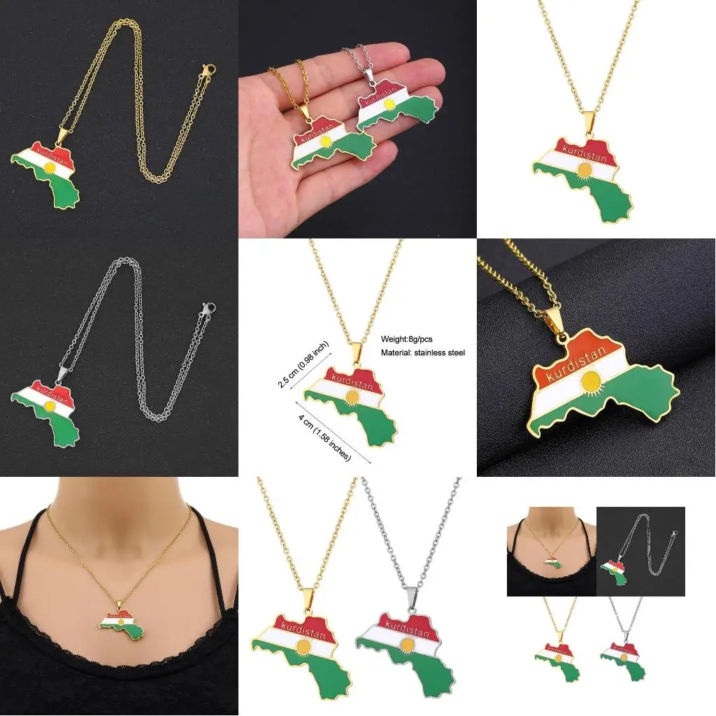  Stainless Steel Pendant Clavicle Chain Kurdish Ethnic Adjustable Hiphop Necklace