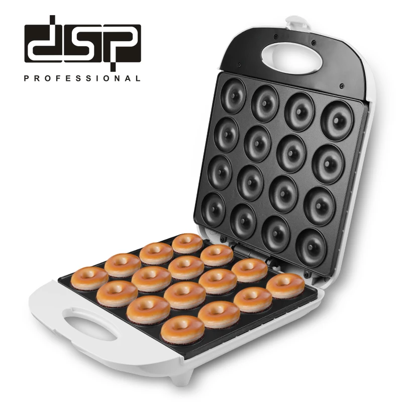 

DSP Mini Donut Maker Electric Non-Stick Surface Makes 16 Small Doughnuts for Kid Friendly Dessert Or Snack