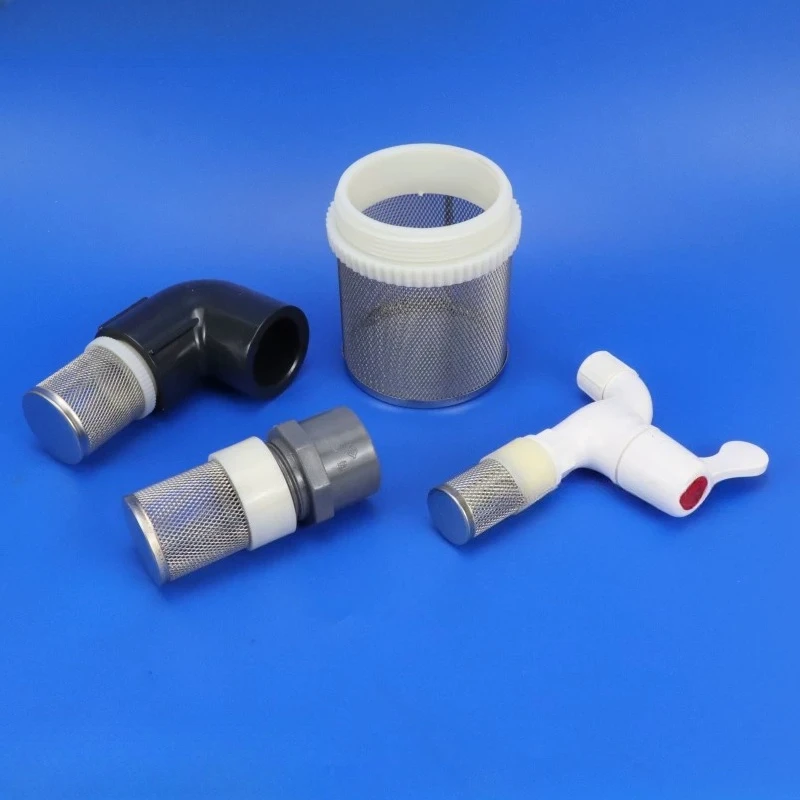 Stainless Steel External Thread Mesh Cover, Plastic Outer Tooth Filter, Inner and Outer Wire Filter Filter Head