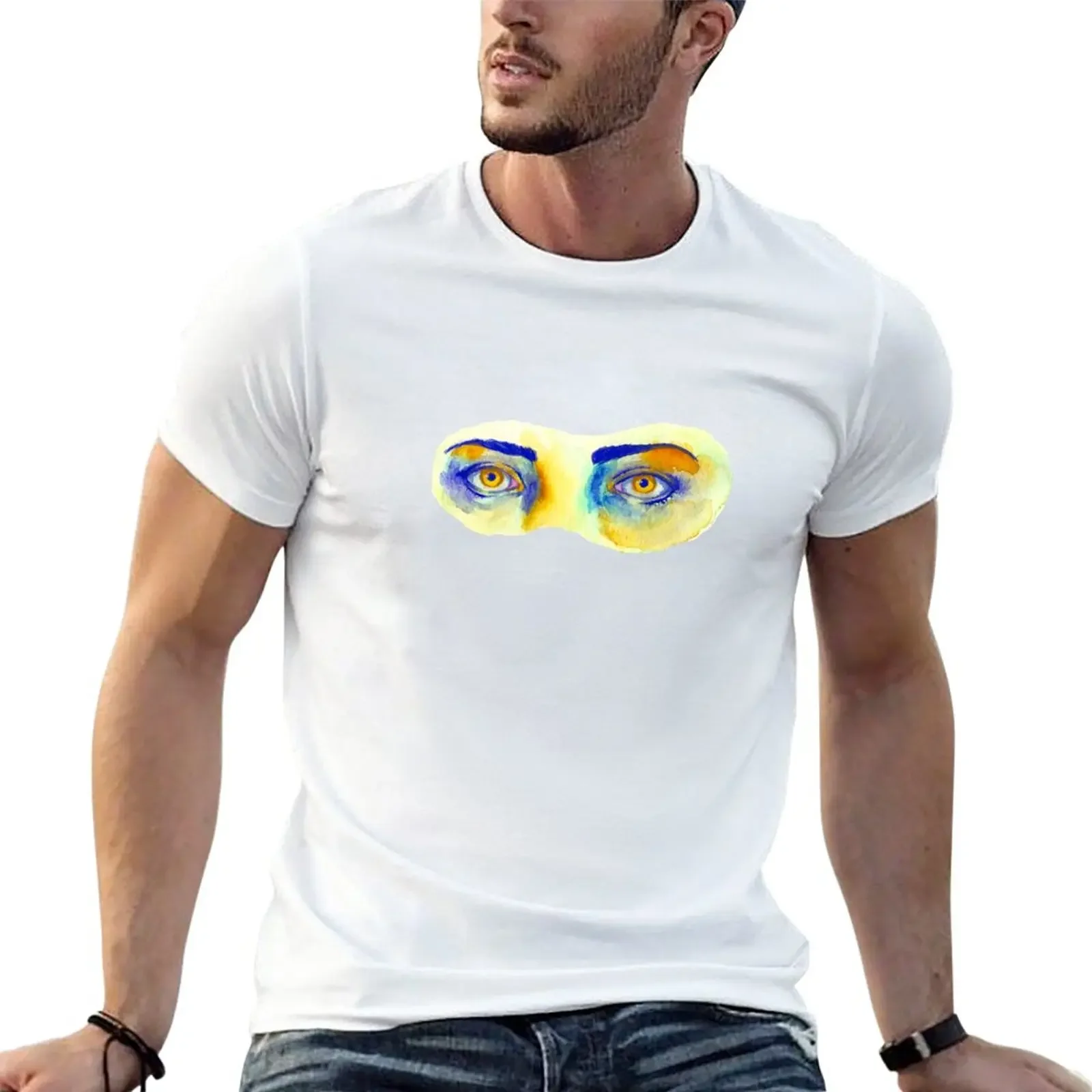 

Golden eye T-Shirt plus size tops heavyweights plain black t shirts men