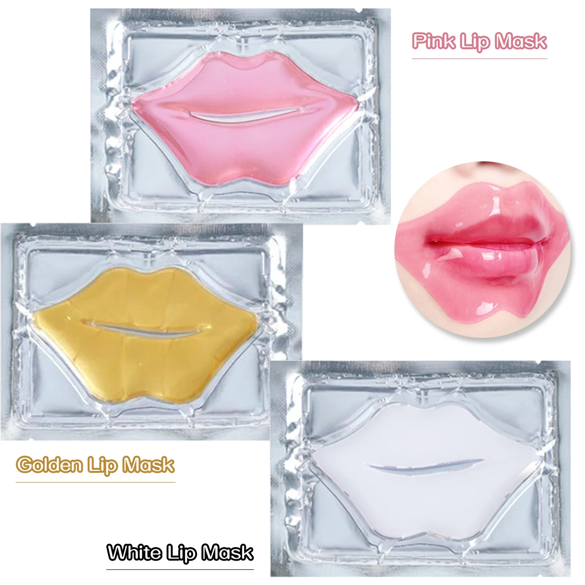 15/30/45/60/90pcs Lip Mask Set for Women - Hyaluronic Acid Infused, Moisturizing & Exfoliating Crystal Lip Care Patches